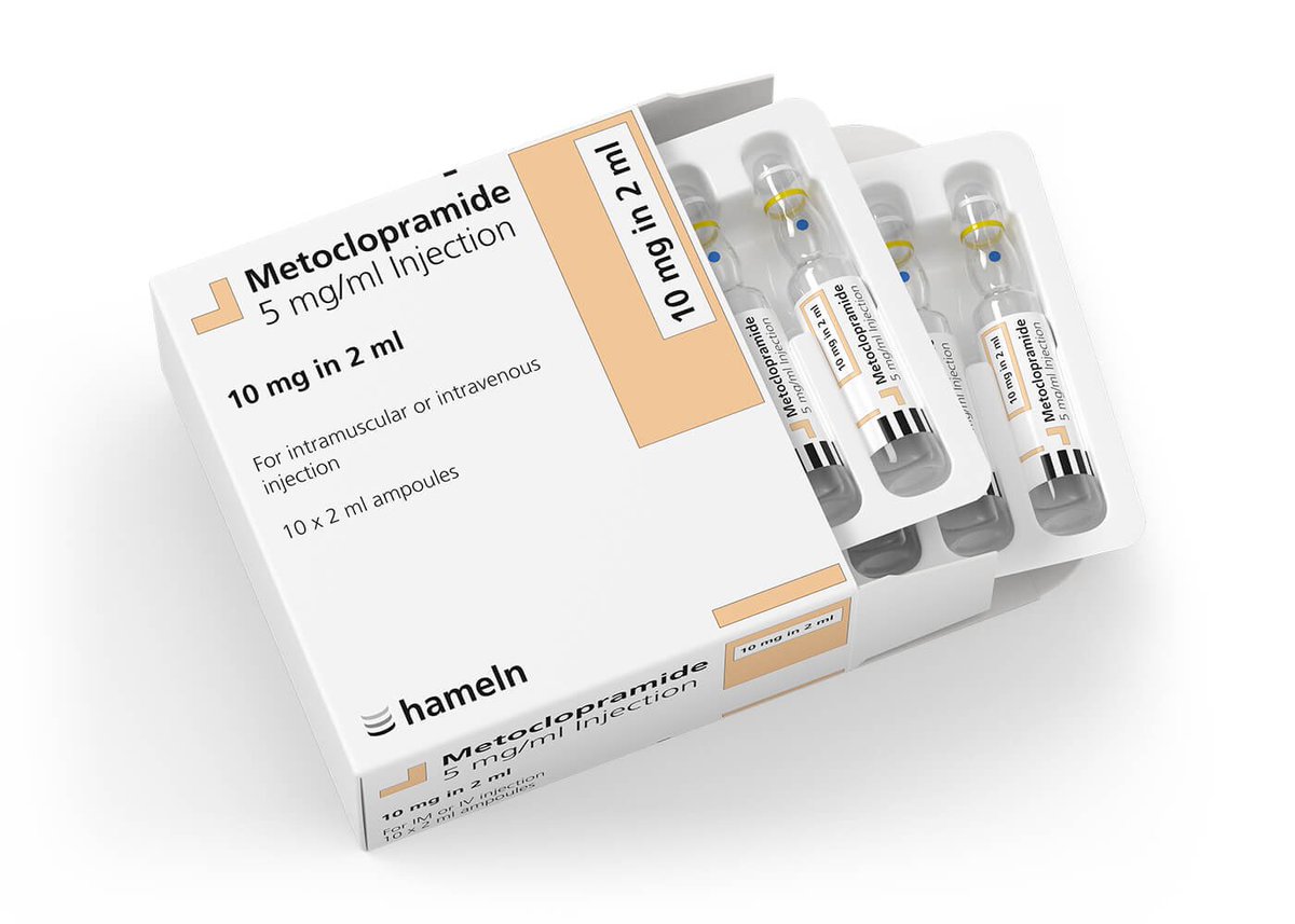 FosterDrugInfo's tweet photo. 🤯#Acute_migraine: #Antiemetics

✅#Metoclopramide IV &amp; #Prochlorperazine IV/IM can be used along with other agents or as #monotherapy.

✳️IV #Diphenhydramine (12.5 to 25 mg every hour for 2 hours) can be given with these drugs to prevent #Akathisia and acute #Dystonic_reactions. https://t.co/bx84U4Oxzr