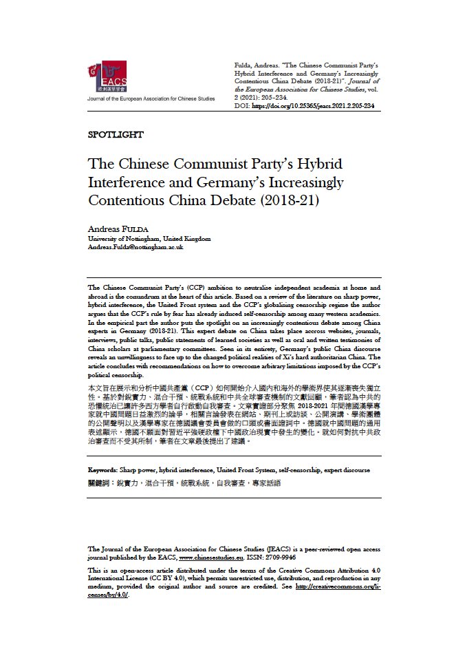 AMFChina's tweet photo. @DavidJRMissal @InRights Dezember 2021 habe ich in @JournalEACS deutsche Expertendiskurse zu China kritisch beleuchtet. Darin äusserte ich schon früh Kritik an Schmidt-Glintzer, der aufgrund seines skandalösen NZZ-Standpunkts mit #Heberer jüngst in die Schlagzeilen geraten ist /10 https://t.co/3A5nd6Vdmg https://t.co/vFhmDv0WRw