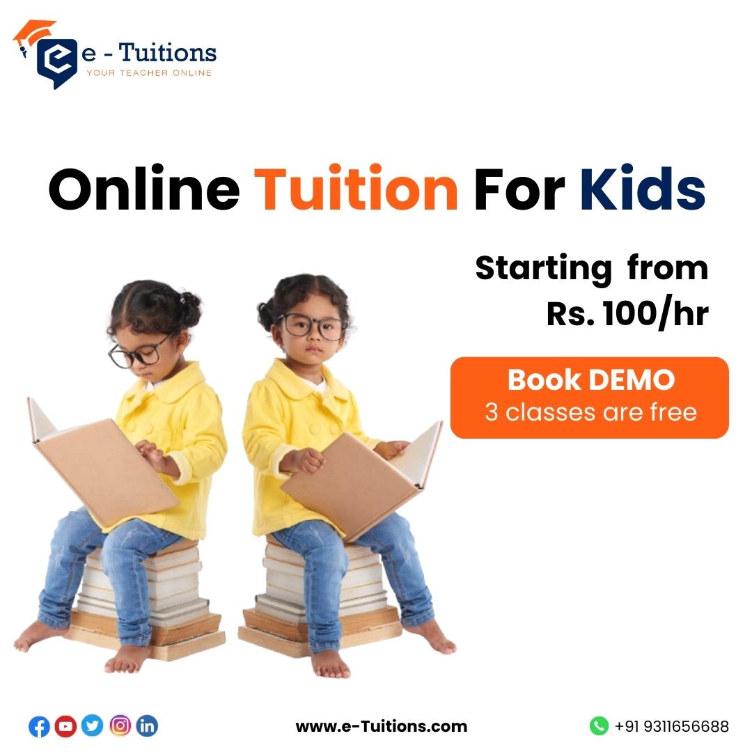 e_etuitions's tweet image. Book Classes for your Kids - Learn Anytime , Anywhere

- Flexible timinigs 
- Expert tutors 
- Nominal Charges 
- Easy to navigate dashboard

Visit: e-tuitions.com
or Contact us : 9311656688

#onlineclass #onlineclassforkids #onlineclassforchildren #onlinetuition