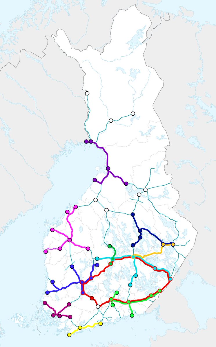 Ei sitä joka päivä pääse ostamaan junia, mutta tänään ostimme niitä VR:ltä 11 kappaletta! 🤩🚂 2 miljoonaa ihmistä asuu ja käy töissä ratojen varrella, joissa lähijunat eivät kulje. Nyt on aika tuoda lähijunat koko Suomeen, ja tässä karttakuva ja askelmerkit: 1/ #lähijunat