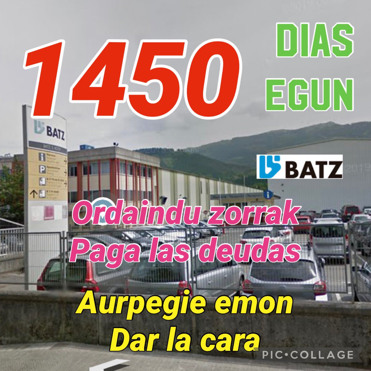 ⚠️1450⚠️ 

Nuestros derechos a un TRABAJO digno,con un CONVENIO digno y con una VIDA digna!
🗣dialogo= solución 
🤝Negociar por dios!
⛔️No a los despidos!
✊Mientras seguiremos en lucha!

#BATZordainduzorrak 
#ArratiaBizirik