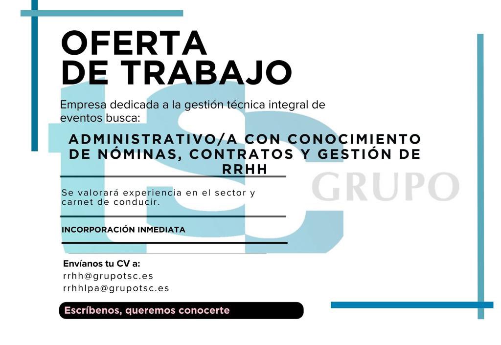 grupo_tsc's tweet photo. OFERTA DE EMPLEO https://t.co/ZV4JopqTBw