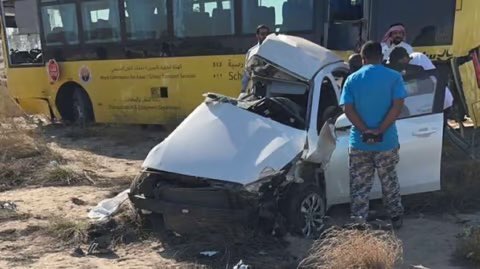 إنا لله وإنا إليه راجعون
.
وفاة 4 طالبات صديقات لبعض ومن ثانوية وحدة وهم:
- الجازي الدوسري
- ايمان المطوع
- مياسه البابطين
- مريم السالم
وإصابة سائقي المركبتين في حادث مروري وقع في مدينة الجبيل الصناعية
.
.
لا تنسونهم من الدعاء " الله يرحمهم "