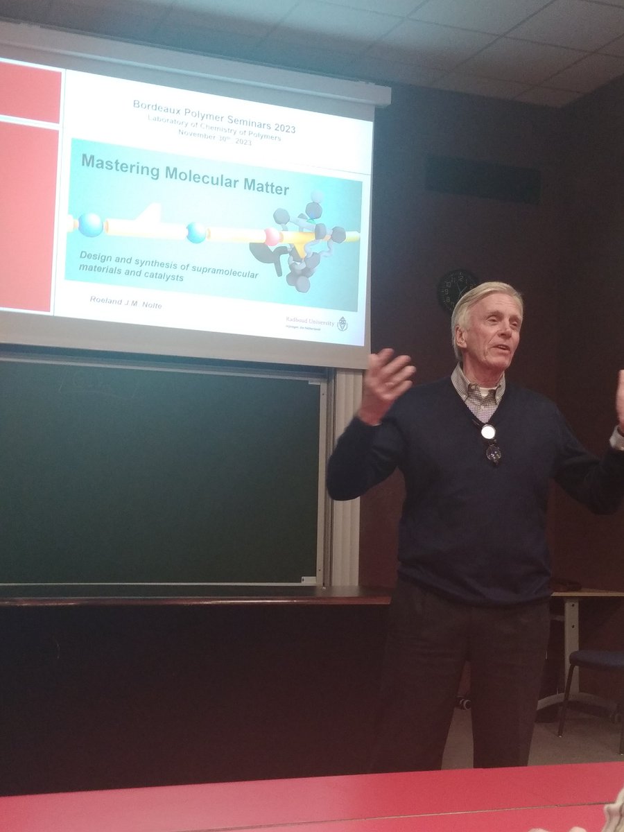 Inspiring Bordeaux Polymer Conference delivered today by Pr Roeland Nolte from <a href="/Radboud_Uni/">Radboud University</a> on molecular materials inspired by Nature