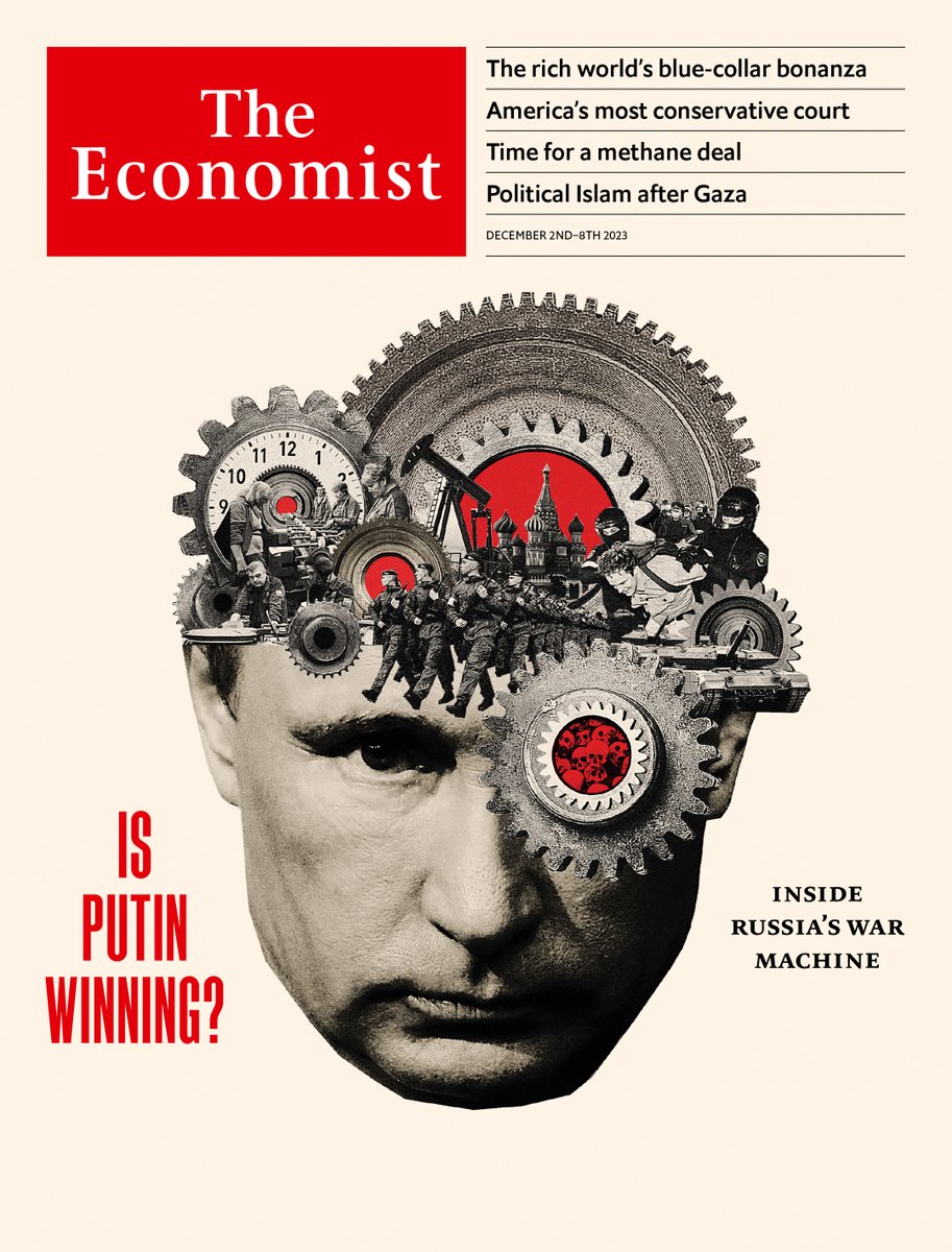 TheEconomist's tweet image. For the first time since Vladimir Putin invaded Ukraine, it looks as if he could win. His biggest asset is Europe’s fatalism, complacency and shocking lack of strategic vision econ.st/47DL80U