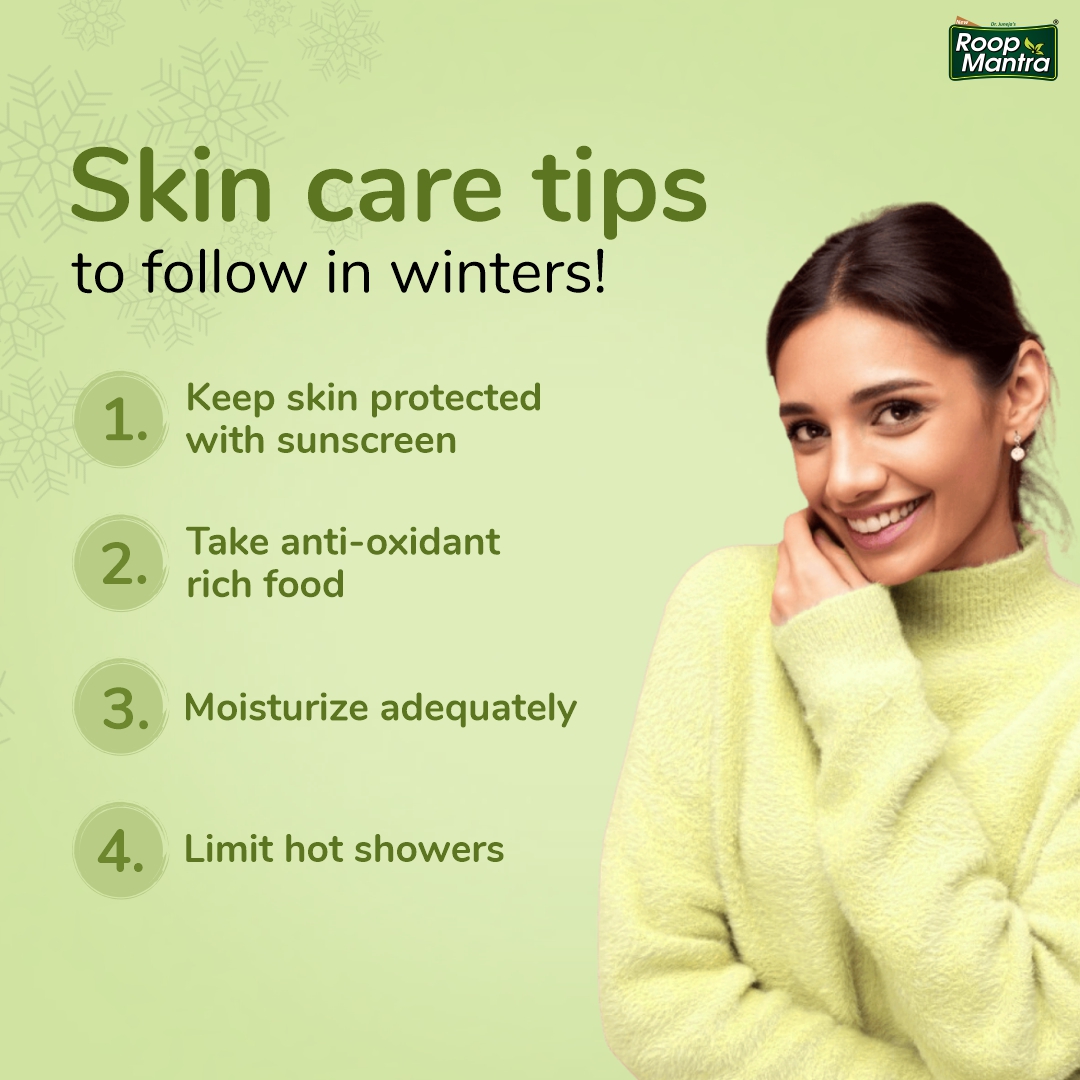 Well, winter has arrived! And chilliness of this season also brings skin dryness. So, don’t forget to take necessary measures to prevent skin dryness and flakiness in winter. Enjoy the winter season with healthy and moisturized skin.

#RoopMantra #Skincaretips #skinproblems…