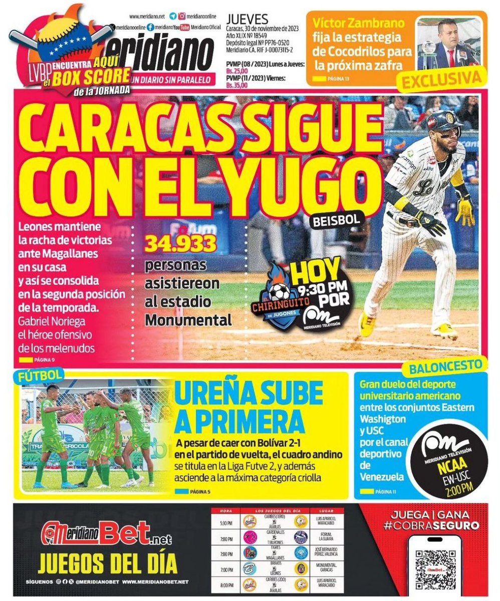 caraquistas's tweet image. Seguimos con el Yugo!!!
#LeonesDelCaracas #Leones #Magallanes