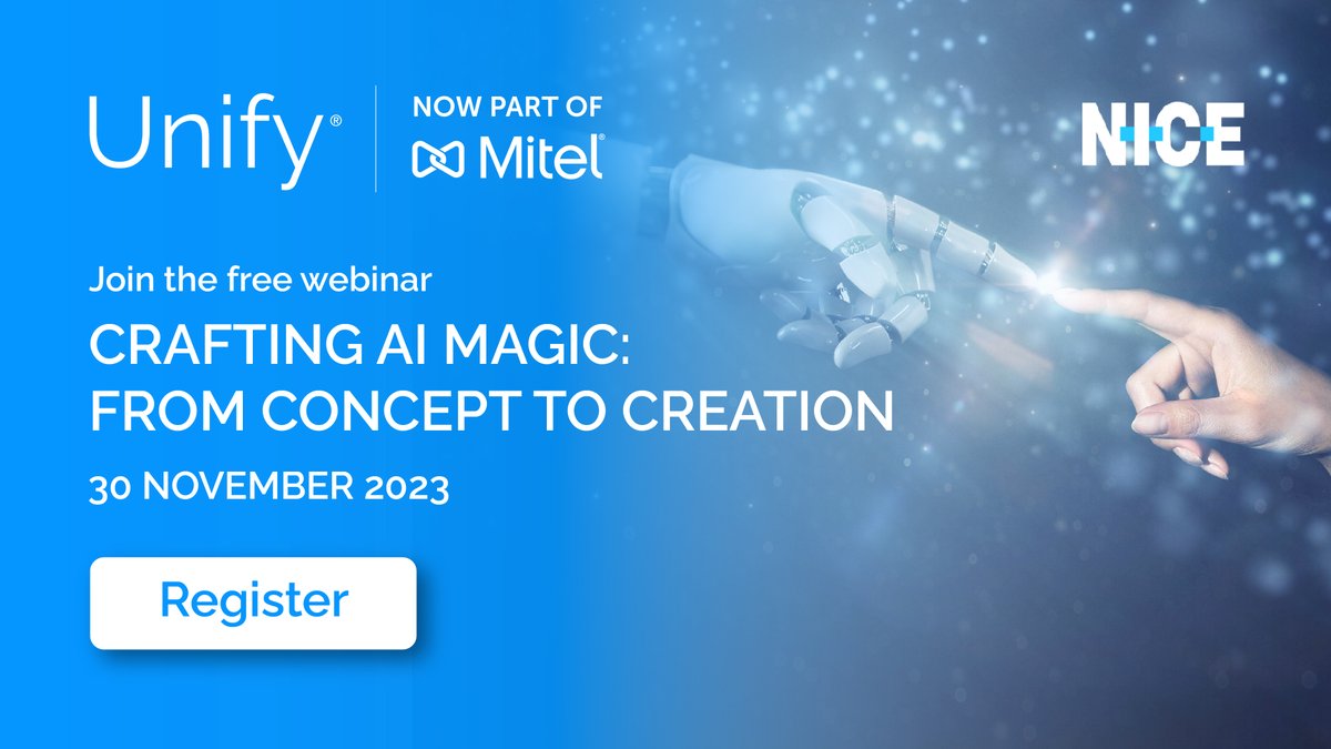 Unify (@unifymitel) on Twitter photo Today's the day for our exclusive 1-hour AI webinar. Don't miss your last chance! Register now to discover the limitless possibilities of AI in CX transformation. Ready to revolutionize your journey? 🔗 Register spr.ly/6012RDEwm <a href="/Mitel/">Mitel® Official</a> #Unify Today's the day for our exclusive 1-hour AI webinar. Don't miss your last chance! Register now to discover the limitless possibilities of AI in CX transformation. Ready to revolutionize your journey? 🔗 Register spr.ly/6012RDEwm <a href="/Mitel/">Mitel® Official</a> #Unify