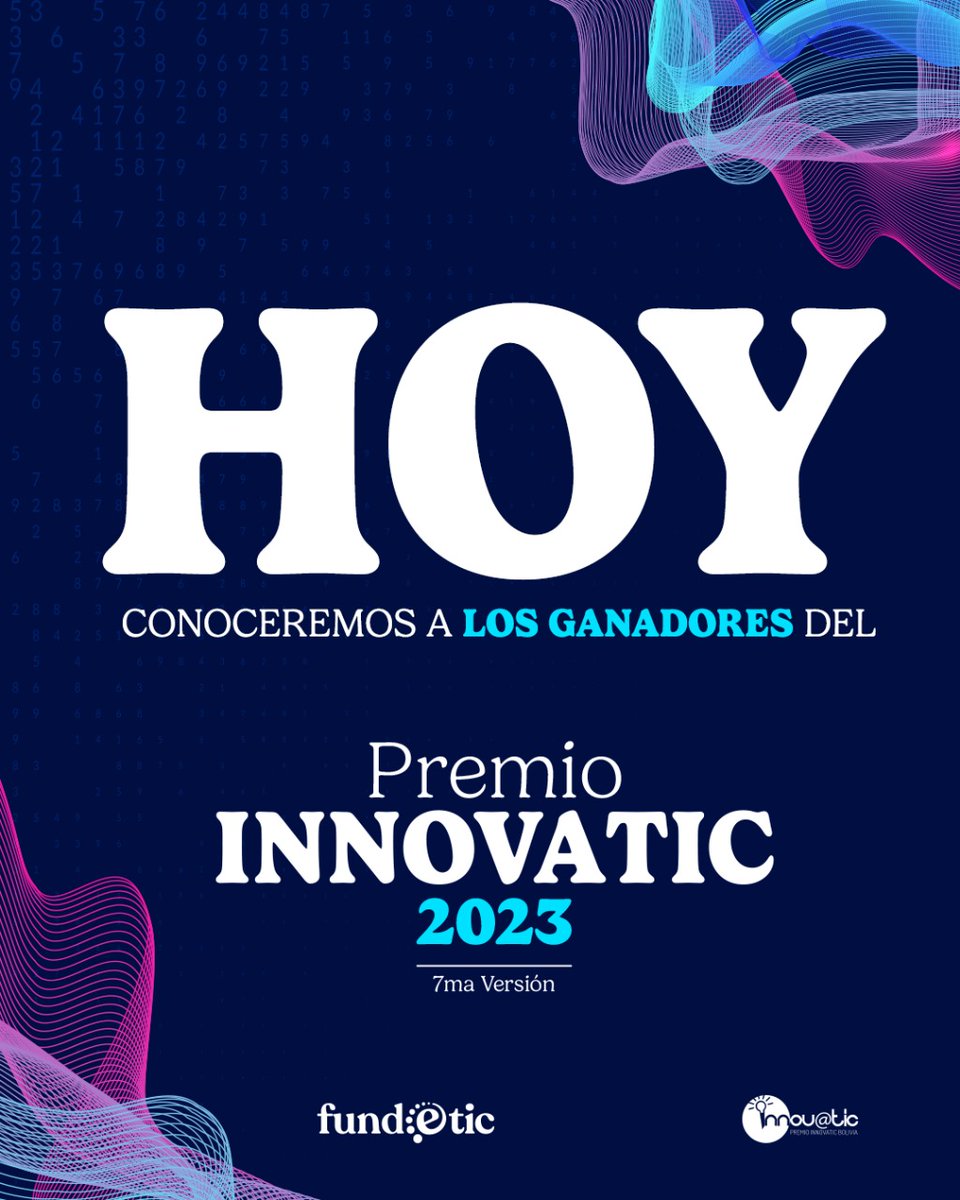 fundeticorg's tweet photo. Hoy conoceremos a los ganadores del Premio InnovaTIC 2023.
🗓️ La gala de premiación se realiza a horas 18:30. (Se trasmitirá en VIVO por POSDATA TV) y contará con la presencia de personalidades del ecosistema digital del país.
#FundeTIC #InnovaTIC #Bolivia #Tecnologia https://t.co/1GI6OHM5PJ
