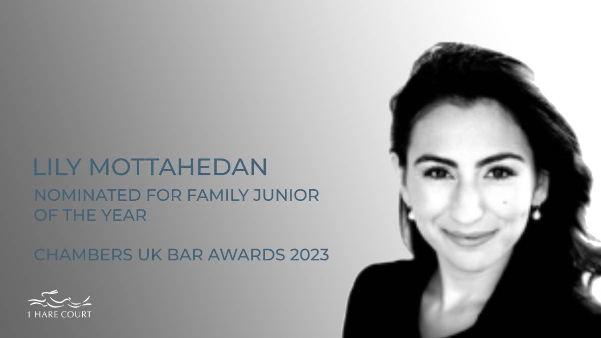 Best of luck to Lily Mottahedan who is nominated for Family Law Junior of the Year at the Chambers and Partners UK Bar Awards 2023.