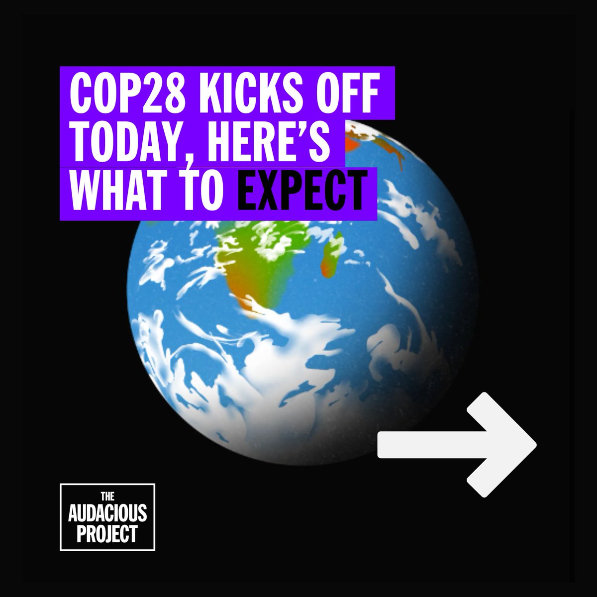 TheAudaciousPrj's tweet image. Here&apos;s what we can expect from #COP28:

- An assessment of progress since the Paris Agreement

- Discussions to ensure the world’s average temperature rise is limited to 1.5°C

- A collaborative approach including Indigenous Peoples, local communities &amp;amp; youth

#AudaciousProject