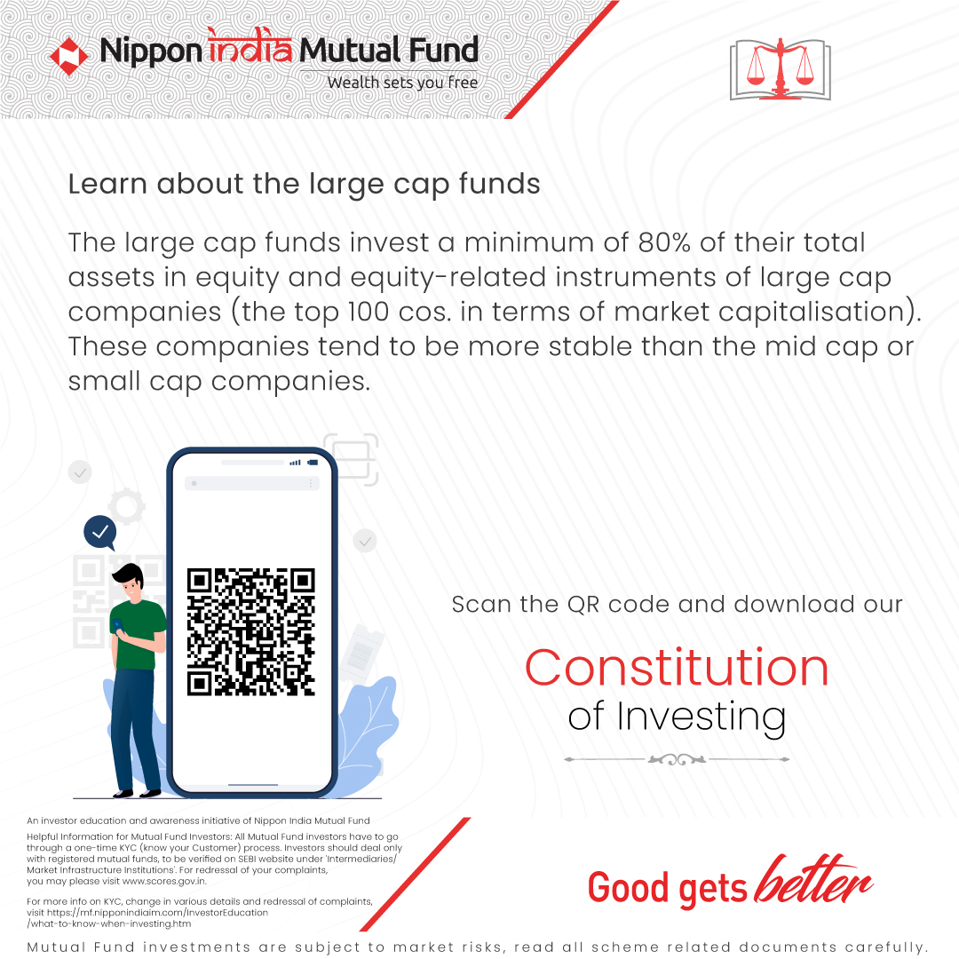 NipponIndiaMF's tweet image. Do you have questions about investing and are you looking for a concise yet comprehensive document that provides a bird's-eye view? Look no further!

#ConstitutionOfInvesting is here!!

Download now: bit.ly/3KYhJp9

#ConstitutionOfInvesting #LargeCapFund #NIMF