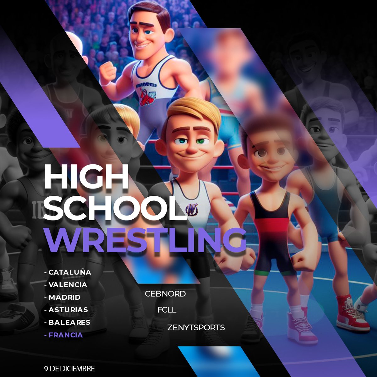 HIGH SCHOOL WRESTLING | 9 DE DICIEMBRE
.
Os animáis?
.
 #wrestlingbaleares #uww #zenytempa #wrestlingasturias #zenytadmin #zenytsports #wrestlingmadrid #wrestlingnavarra #wrestling #wrestlingcatalunya