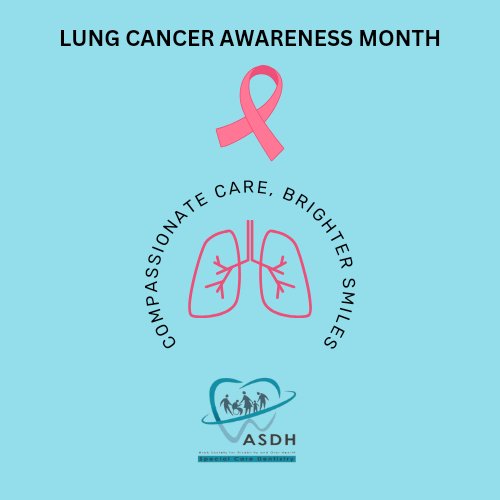Asdhmena's tweet photo. Compassionate care, brighter smiles :) 
#November #LungCancerAwarenessMonth #asdh #SpecialCareDentistry https://t.co/rBjdRtfAop