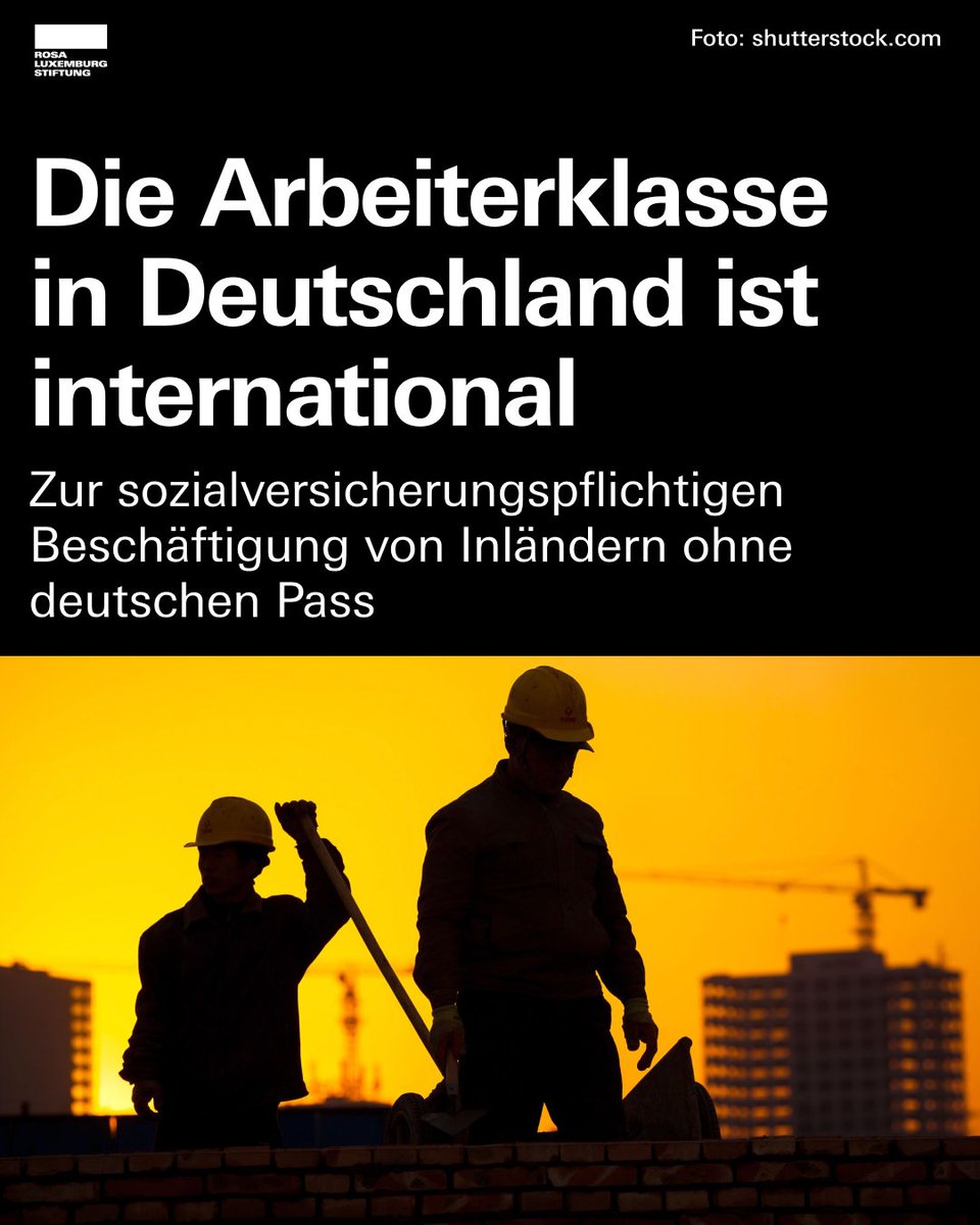Eine Linke, die Politik für die «untere Hälfte der Einkommenspyramide» machen will, muss realisieren, dass diese zum erheblichen Teil aus Nichtdeutschen besteht, dass die «Arbeiterklasse» in Deutschland international ist. Zahlen und Fakten von <a href="/HKahrs/">Heiko Kahrs</a>.
👉 rosalux.de/news/id/51312