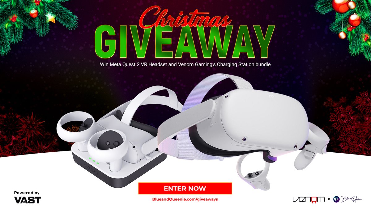 BlueandQueenie's tweet image. 🎁 META QUEST 2 VR BUNDLE XMAS #GIVEAWAY 🎁

Enter for a chance to win yourself a Meta Quest 2 VR Headset and Venom Gaming's Charging Stand bundle!!!

💙Follow @BlueandQueenie
💜Follow @QueenieandBlue
❤️Follow @VenomGamingUK
🌟Tag a Friend
🎄Enter blueandqueenie.com/giveaway #ad