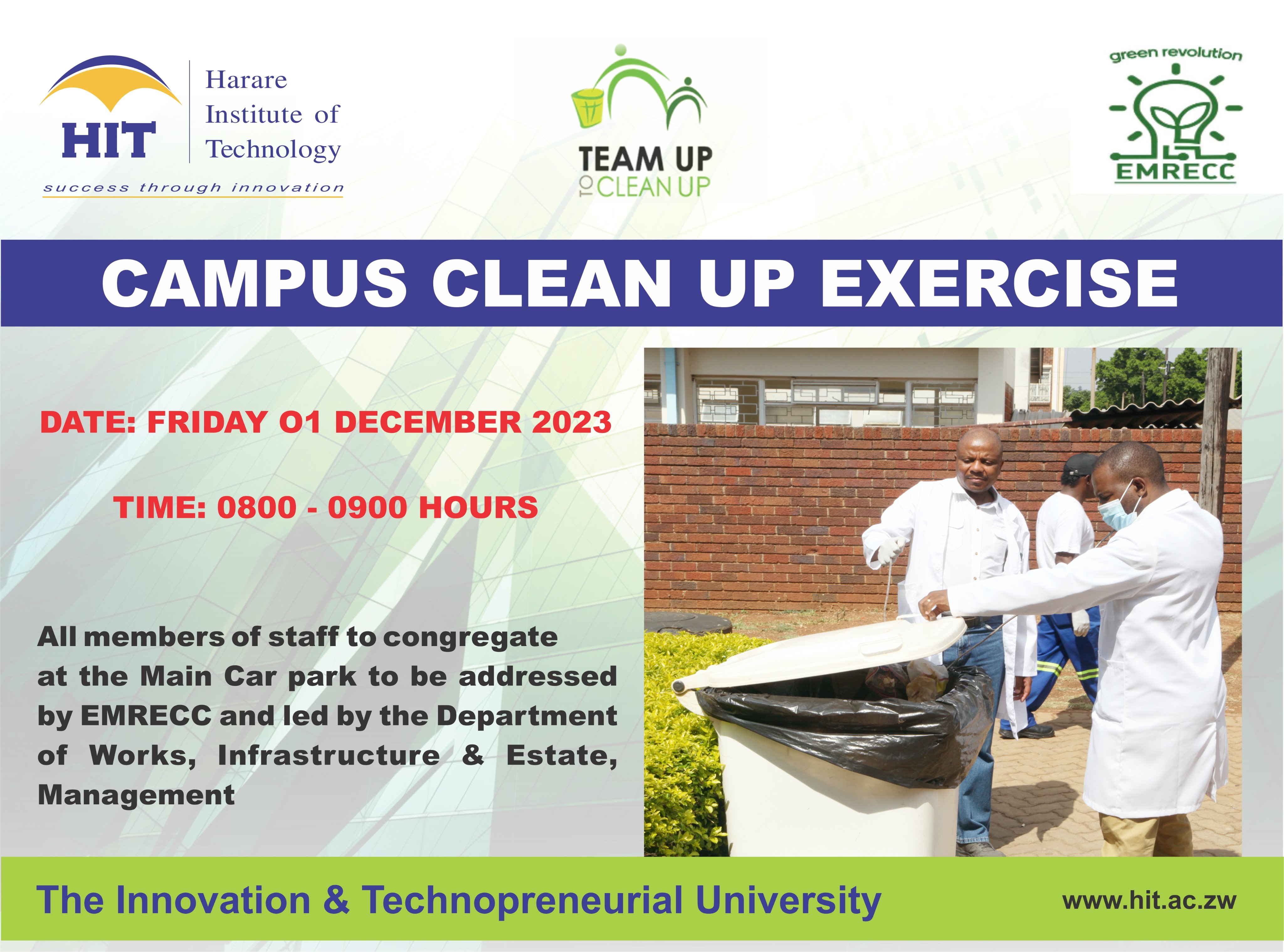 H I T on X: CAMPUS CLEAN-UP EXERCISE  / X