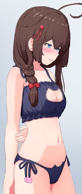 艦これの時雨と浜風です
#今月描いた絵を晒そう 