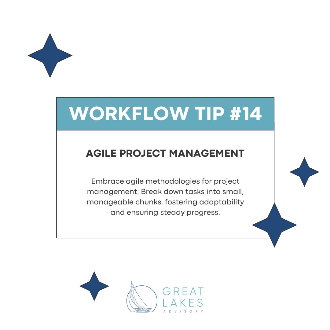 GLA_ChicagoIL's tweet image. Welcome to our #WeeklyWorkflowTip! This week, take a look at your current project management efficiency and consider how using a project management methodology like Agile Project Management could help you.
#AgileWorkflow #ProjectManagement #WeeklyWorkflowTip