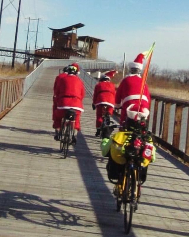 The holiday season is about to arrive in style. #ThrowbackThursday #wcbcnext50 #santaonbikes