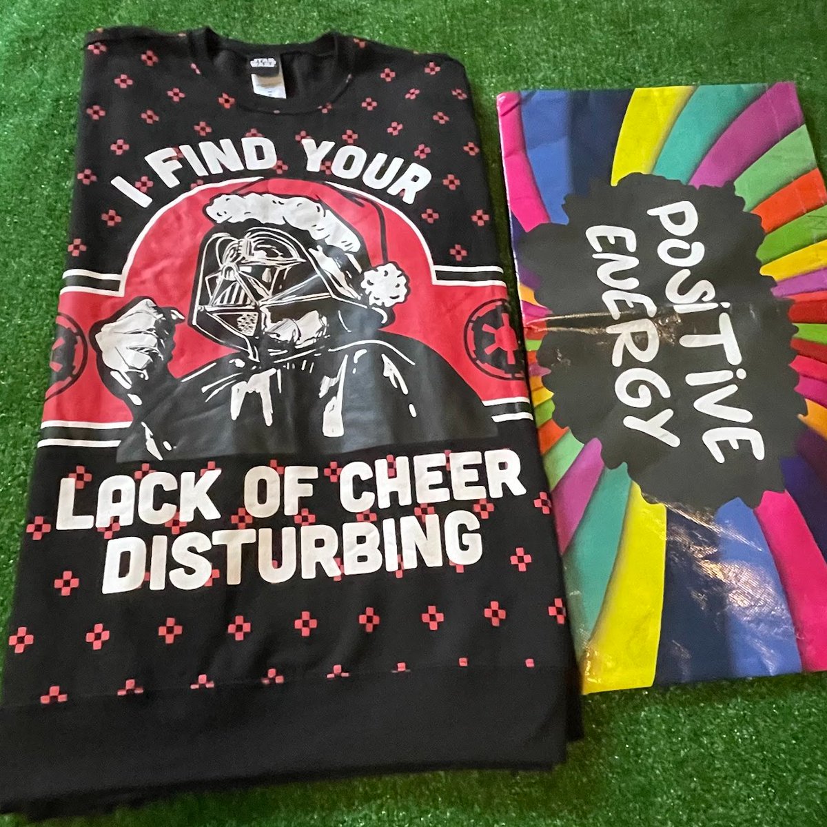 Star Wars Darth Vader Lack of Cheer Disturbing Ugly Christmas Sweatshirt XL
#DarthVader 
#StarWarsUglySweater
#LackOfCheerDisturbing
#UglyChristmasSweatshirt
#DarkSideHoliday
#StarWarsStyle
#ChristmasHumor
#GeekFashion
#ChristmasSweater
#uglysweater
ebay.com/itm/1262128918…