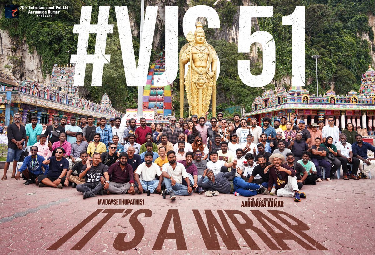 #VJS51 🎥 shooting wrapped✌

Get ready for Title & First Look Soon 💥
 #VJS51
 #MakkalSelvan 

@VijaySethuOffl @7CsPvtPte @Aaru_Dir @justin_tunes @iYogiBabu #BablooPrithiveeraj #KaranBRawat #Avinashbs @R_Govindaraj @rajNKPK @yogeshdir @proyuvraaj @sathishoffl @decoffl