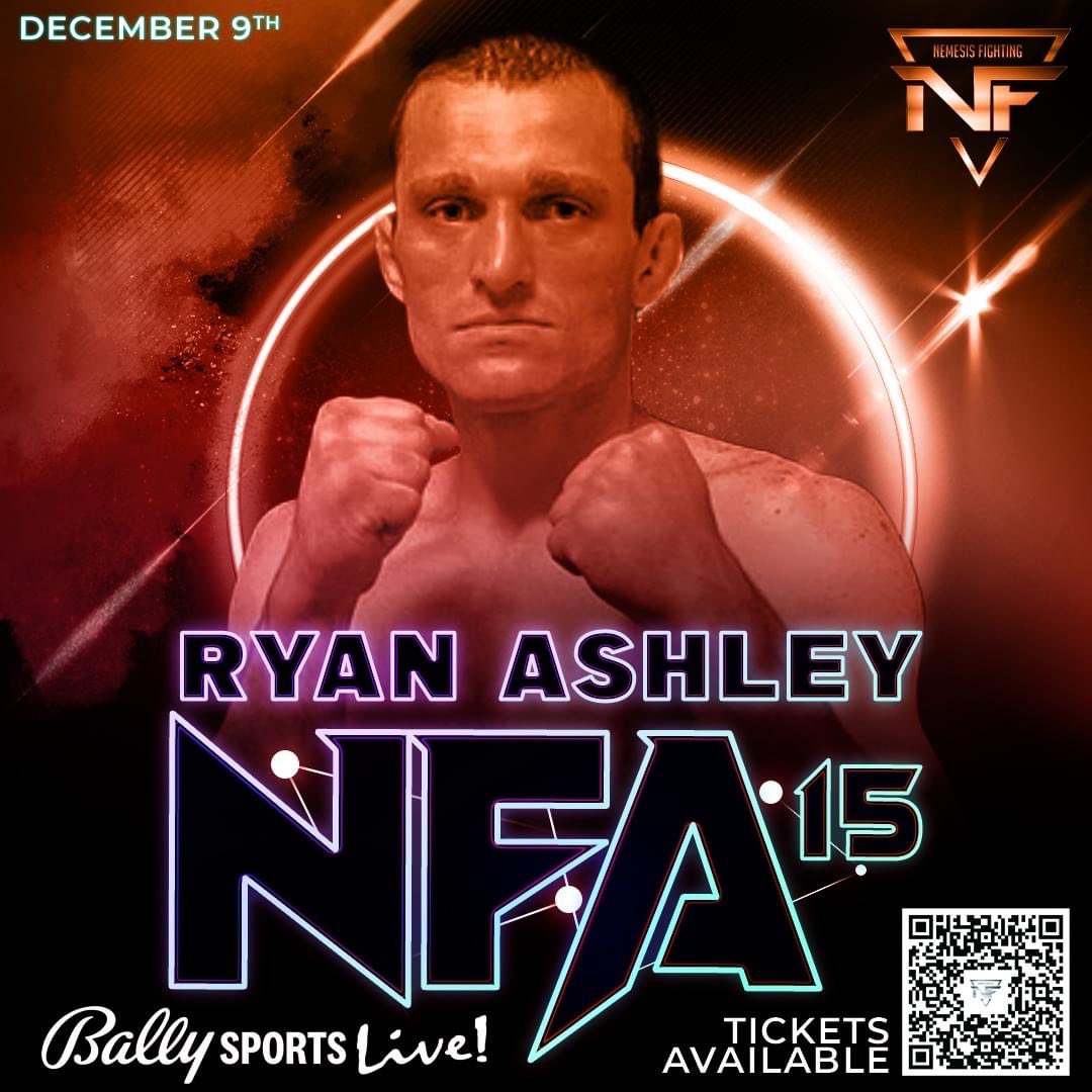 Nemesisfighting's tweet image. Get your tickets to see Ryan Michael Ashley step into the #Nemesis cage on December 9 at @ballysportslivestlinside @bpvstl 

🎫 tickets 🎫 are going fast, get yours now at bit.ly/NEMESIS15
🏢 Ballpark Village St. Louis 
📺 NFAfights.com

#localmma #livemma