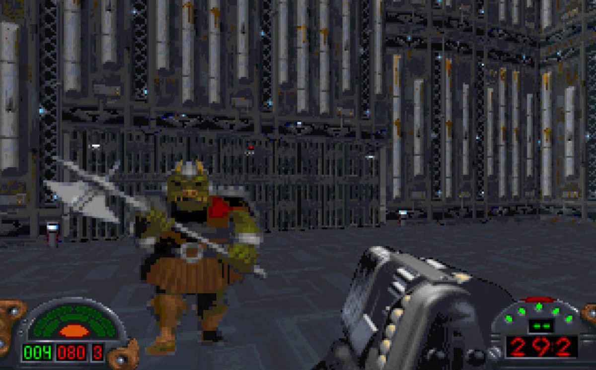 StarWarsNewsNet's tweet image. On this day in #StarWars: Nov 30, 1996, #DarkForces is released for #PlayStation!
First-person shooter in which you play Kyle Katarn, a mercenary working for the Rebels, who discovers the secret Dark Trooper Project.
A new remastered version will be released on February 28, 2024.