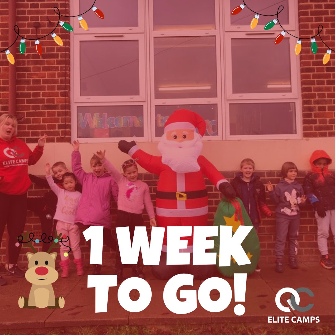 Only a week to go until our Christmas Camps begin! Have you booked your child's place? ➡️ bookings.eliteyouthsports.co.uk/list?location=…
#holidayclub #christmascamp #christmasworkshop
