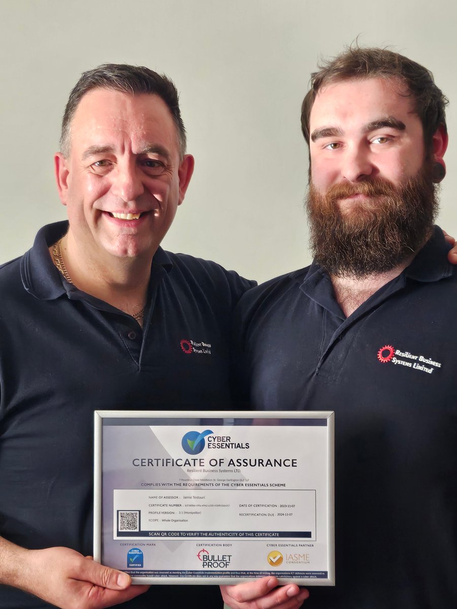 ResilientSystem's tweet image. Happy Computer Security Day!!

We thought this would be an excellent opportunity to announce that we are Cyber Essentials accredited! 

#cybersecurity #darlington #codurham