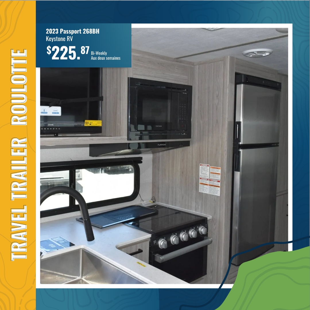 TimminsRV's tweet photo. Adventure Awaits in the 2023 Passport 268BH Travel Trailer  – available for $225.87 bi-weekly! 🏕️🚐

🌟 Purchase now and enjoy priority spring pick-up for your brand-new Travel Trailer

Don't miss out on the journey of a lifetime! Visit Timmins RV today! 

https://t.co/jVIEOAsLv0 https://t.co/PDIyyHQi7J