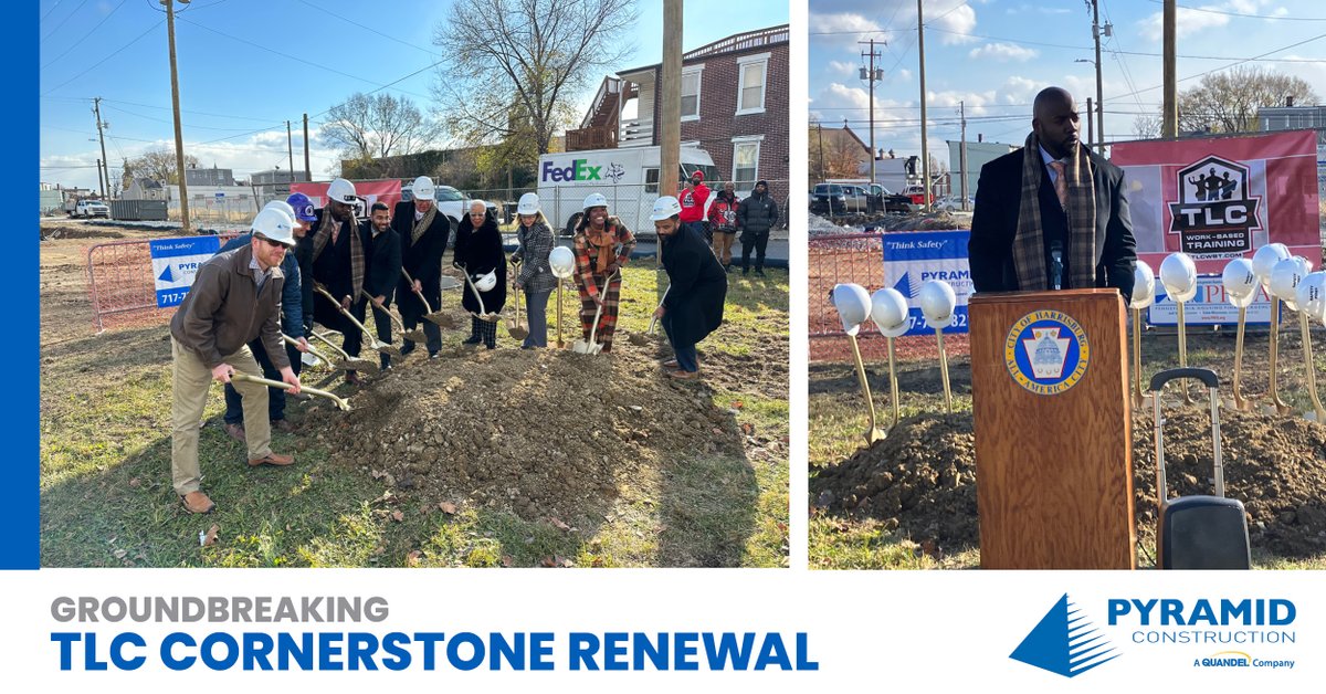 On Tuesday we joined our construction partner Tarik Casteel of TLC Construction &amp; Renovations along with city leaders and residents to break ground on the new TLC Cornerstone Renewal project in Harrisburg.