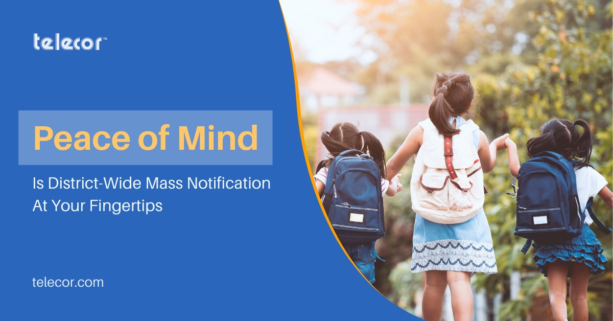 TelecorInc's tweet image. Peace of mind is knowing places of education are safe havens for our children. Give your teachers and parents confidence by making your schools #TelecorSafe. Email sales@telecor.com or click here: pulse.ly/twbzpj4pz0
#Tech4Schools #Tech4Teachers #TelecorSafe