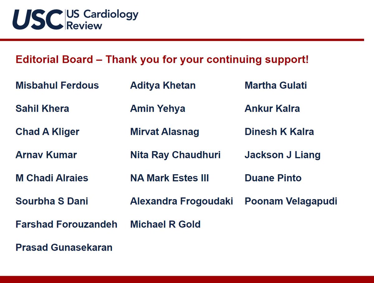 Very grateful for this #USCardiology Editorial Board, working together to #DemocratizeCVPublishing. Stay tuned for: ❤️‍🔥New article formats ❤️‍🔥New sections ❤️‍🔥New collaborations & collections