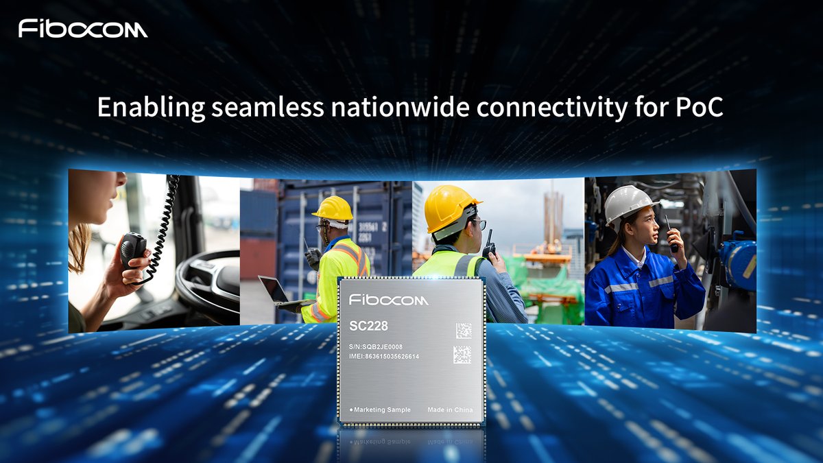 Fibocom_IoT's tweet image. To ensure that PoC terminals remain online and promptly deliver real-time audio, video, location, and status information, Fibocom provides uninterrupted network services and highly integrated 4G smart module solution for PoC terminals. #Fibocom #4GPoC #WirelessModule