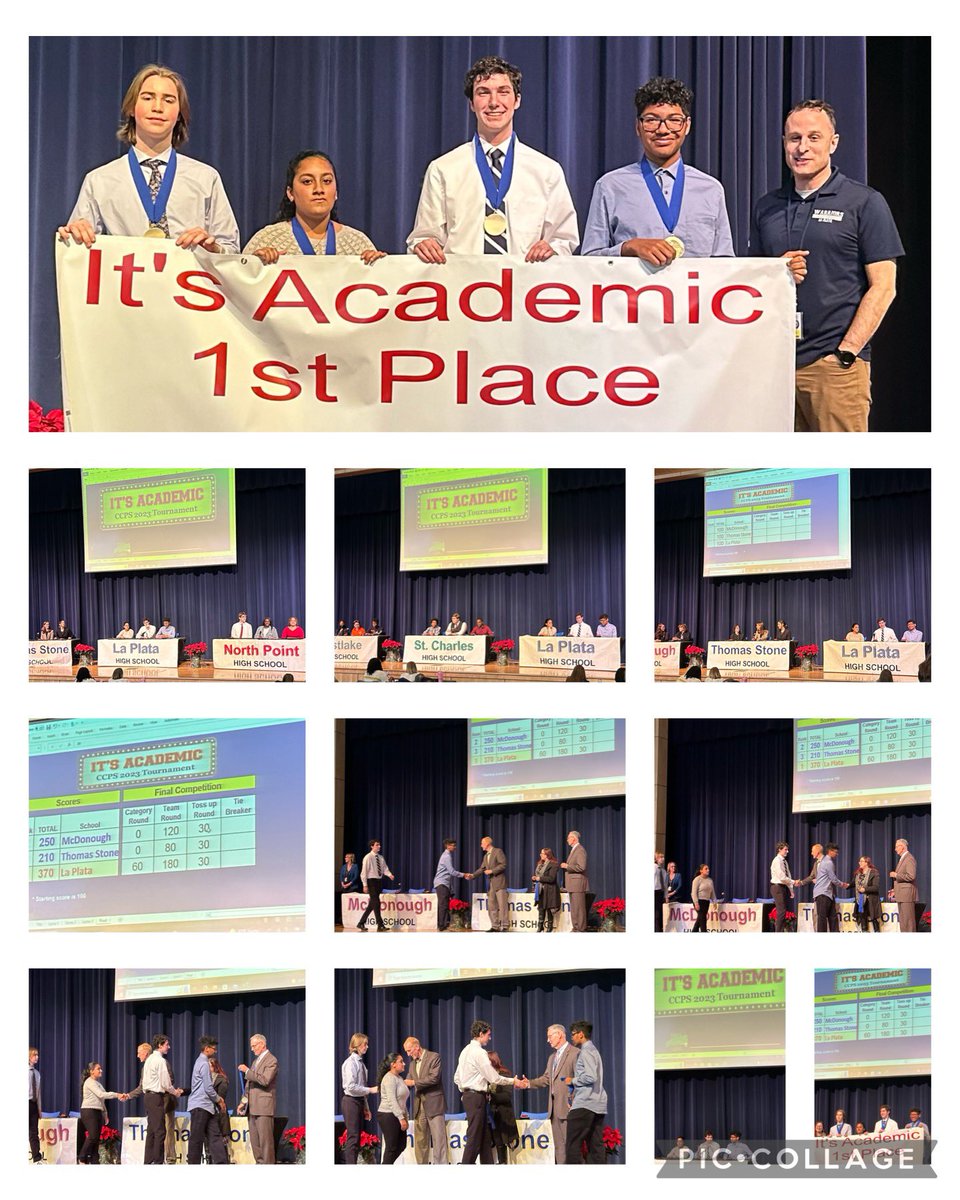 Congratulations to our It’s Academic Team on winning the Charles County competition last night! It was a great team win by Will, Anne, and Isaiah. Thank you to Christopher, Mr. Panzarella, and the rest of the team for your support! #WarriorNation