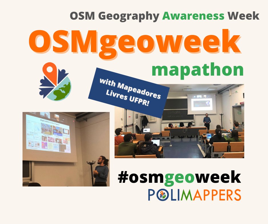 PoliMappers's tweet image. In honor of #osmgeoweek, we had an incredible event in collaboration with @MapeaLivreUFPR from the @youthmappers network to highlight the power of #openmapping! 🌍🙌

🧵1/4
