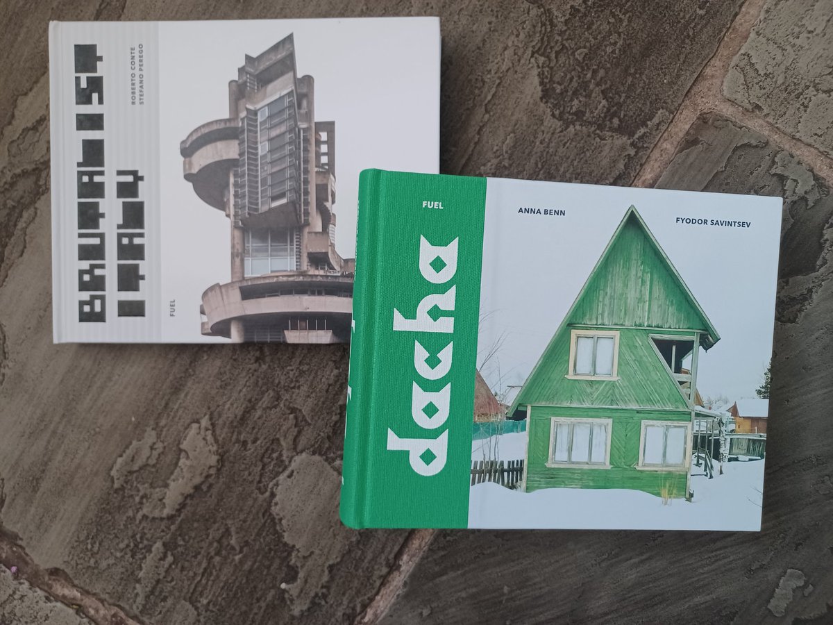 Picked up a couple of beautiful niche design books from the ever-reliable @FuelPublishing. One on concrete architecture, the other on rickety russian cabins. Definite candidates for any designer's Christmas list.