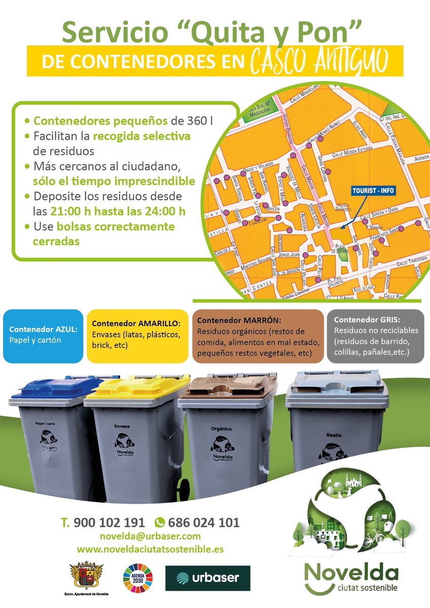 NoveldaAyto's tweet photo. Contenedores de “quita y pon” para el casco antiguo https://t.co/j6oTjOtrfE https://t.co/OSpNxFJFKE