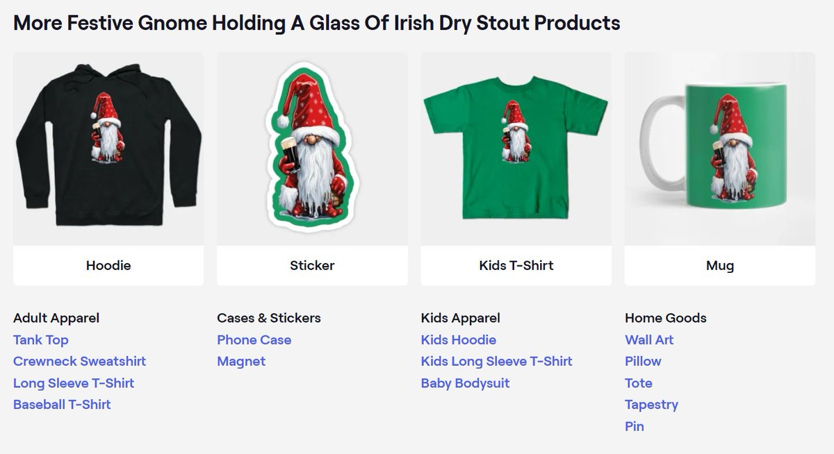 Festive Gnome Holding A Glass Of Irish Dry Stout - Irish Christmas - #TShirt #TeePublic #christmasdecor #irishchristmas #smallbusiness #shopirish #christmasgift #supportsmallbusiness #christmasinireland #irishdesign #irishchristmasgifts teepublic.com/t-shirt/539081…