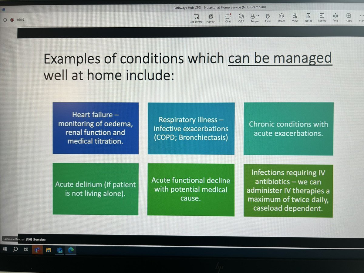 Great session on city hospital at home in <a href="/NHSGrampian/">NHS Grampian</a> and how <a href="/Scotambservice/">Scottish Ambulance</a> clinicians can refer via FNC. Thanks for organising <a href="/karenfmclean/">Karen Frances Macleod</a> and Cathie Butchart for presenting