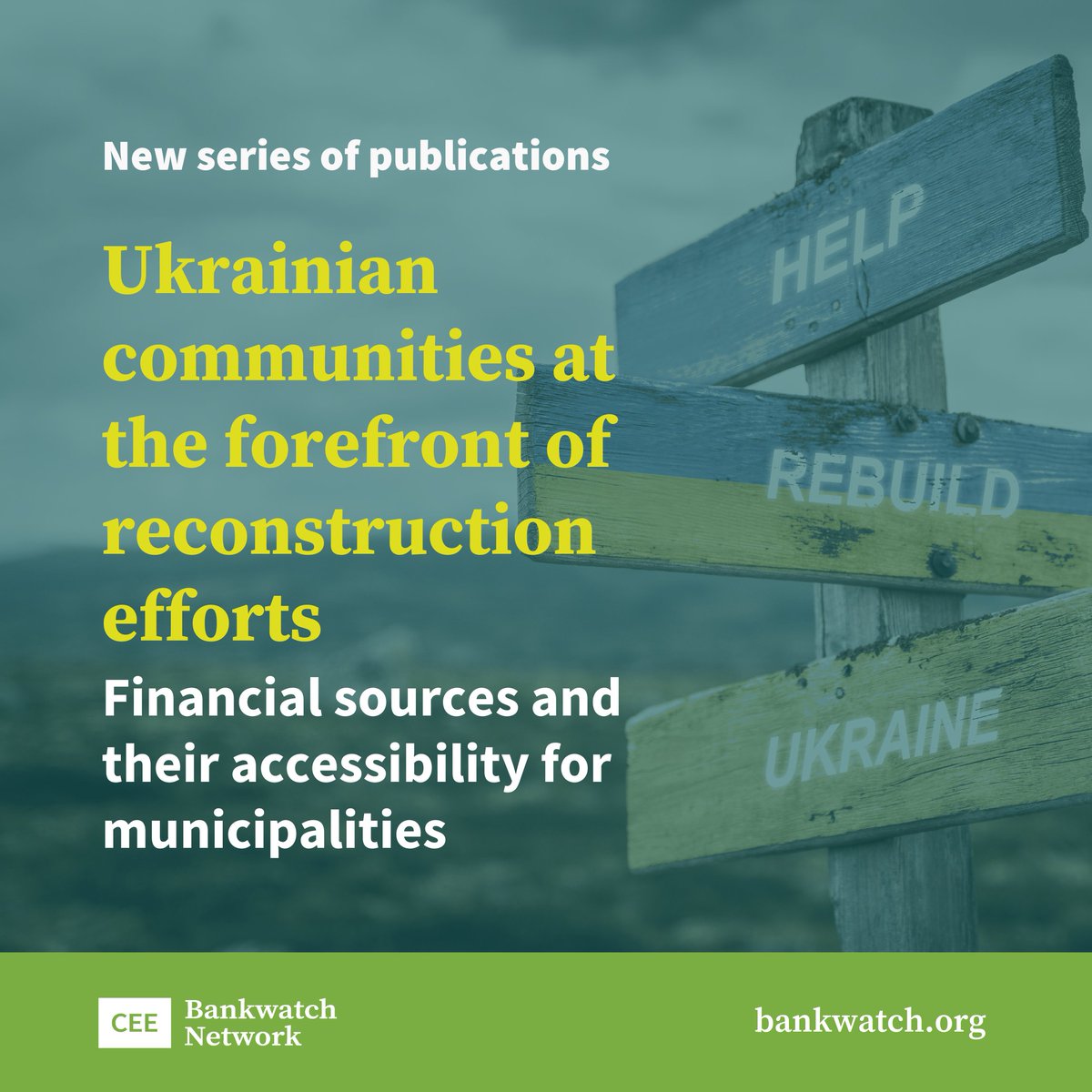 ceebankwatch's tweet photo. 1/🧵 Today, we're launching Part 1 in our NEW series of publications!
What are the opportunities and bottlenecks for financing the reconstruction efforts of 🇺🇦 Ukrainian municipalities? Find out here! 👇 https://t.co/yccZq4JwGV https://t.co/l8N5VVXDp8