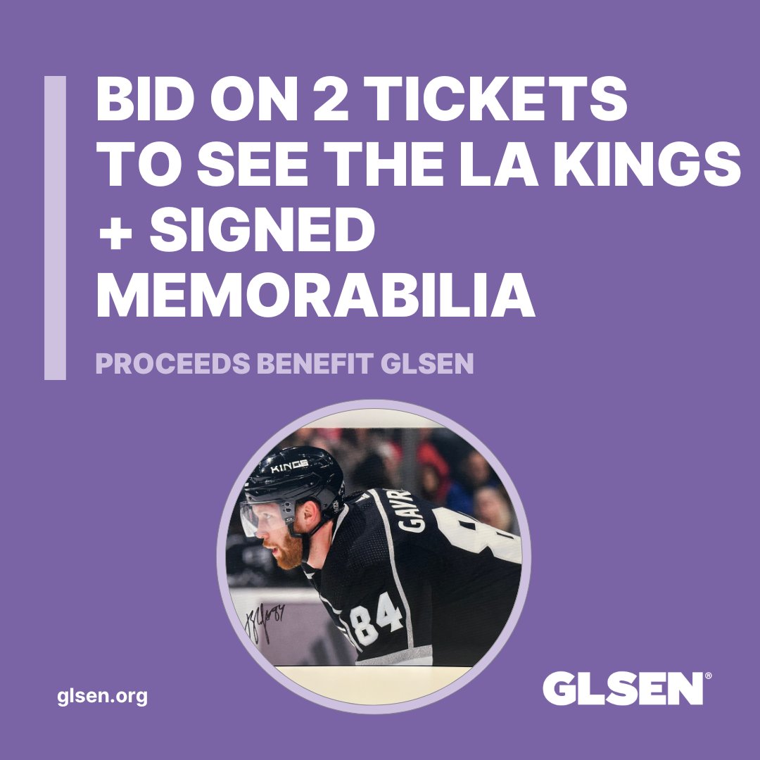 Bid on our incredible sports packages and take your fandom to the next level! All proceeds go to GLSEN's work supporting LGBTQ+ youth. To bid visit glsen.us/47OejxU