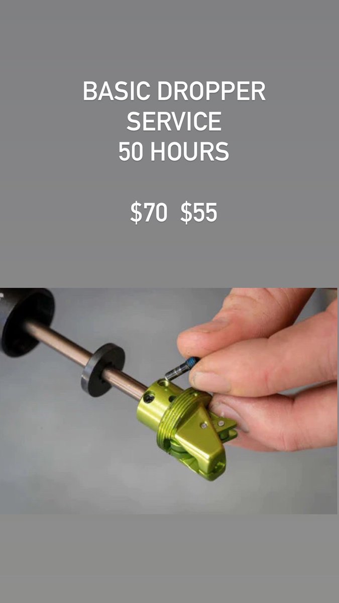 ZiggysCycleKW's tweet photo. Dropper Post services should not be overlooked.
Take advantage of our Dropper & Suspension Service Sale which ends today!
Book your service with our Team & Save 💰
Checkout our stories for details!
#dropperpost #dropperpostservice #servicespecials
#bikeservice
#bikemechanics https://t.co/PCGh1YX1A5