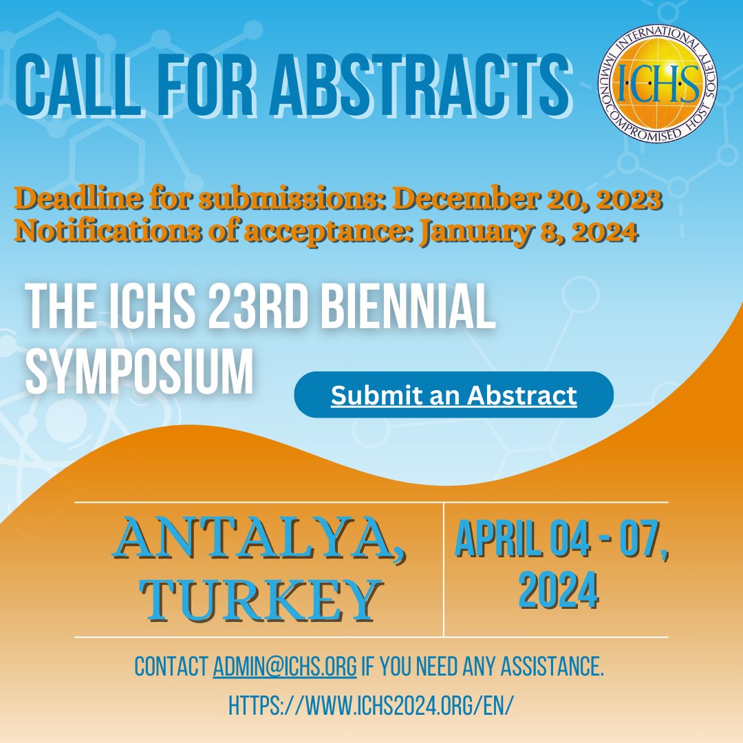 A limited number of awards will be offered to fellows and early career scientists at the 23rd Biennial Symposium who submit accepted abstracts. Click the link to learn more and submit an abstract by December 20th. ichs2024.org/en/abstract-su…