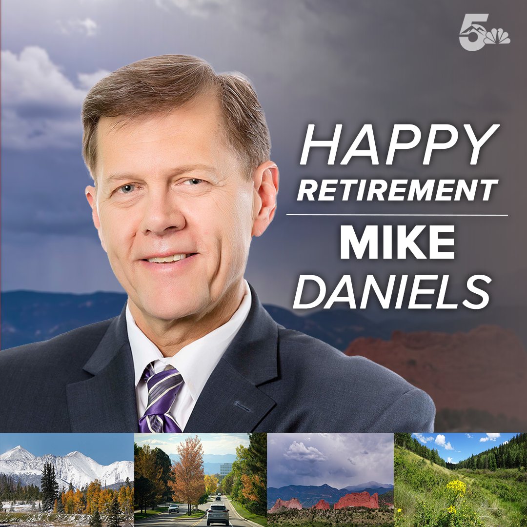 KOAA's tweet image. After a long 40 years join us in wishing our Lead Forecaster
Mike Daniels a happy retirement!

#retirement #Meteorologist #koaa #coloradosprings