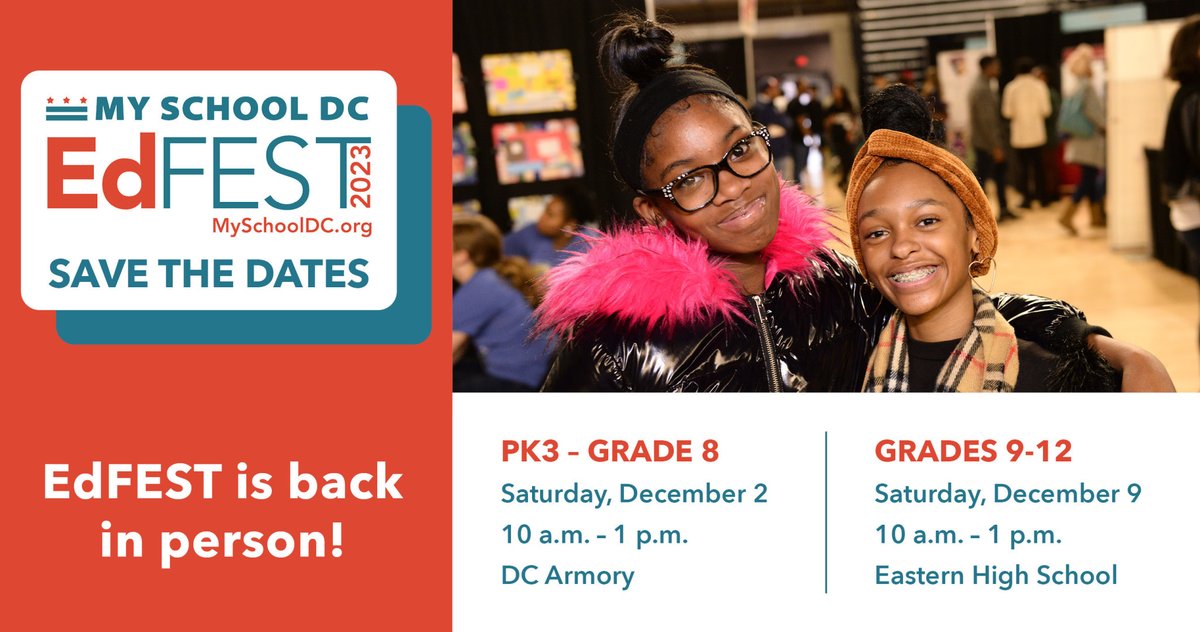 WashGlobalPCS's tweet photo. #EdFEST2023 is 2 days away! Visit booth #1205 on 12/2 from 10a-1p to learn more about our award-winning program for students in grades 6-8. We're 2023 U.S. Department of Education National Blue Ribbon School, &amp; provide an award-winning academic program. We will see you there! https://t.co/R4fYaPkDuW
