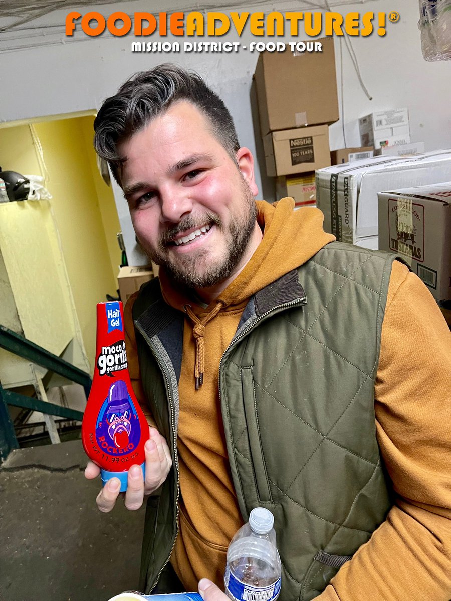 FoodieAdventure's tweet photo. The new face of #TeamMoco! Please welcome mi amigo Steven from @salesforce, to the club! If you know, you know! #TeamBuilding #FoodieAdventures #SF #Food #Tours #Salesforce #InsideJokes 🤣 🦍 https://t.co/0foFkz2RL0