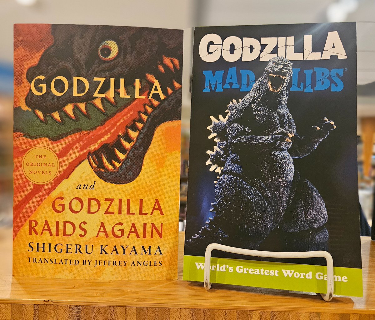 Are you ready for the most epic #Godzilla film yet to hit theaters today? Check out the source material by Japanese author #ShigeruKayama. Pair it with Godzilla <a href="/MadLibs/">Mad Libs</a> for a fun gift set for a superfan! #ThrowbackThurday #GodzillaMinusOne