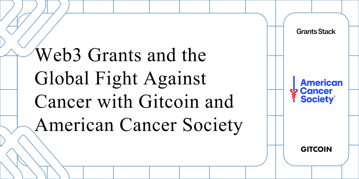 📣The <a href="/AmericanCancer/">American Cancer Society</a> round has kicked off and is live until December 12th! Help fund cancer research and more through this QF round on <a href="/grantsstack/">Gitcoin Grants Stack</a> 🤝

The American Cancer Society QF round will support multiple programs including patient support programs, health equity, cancer